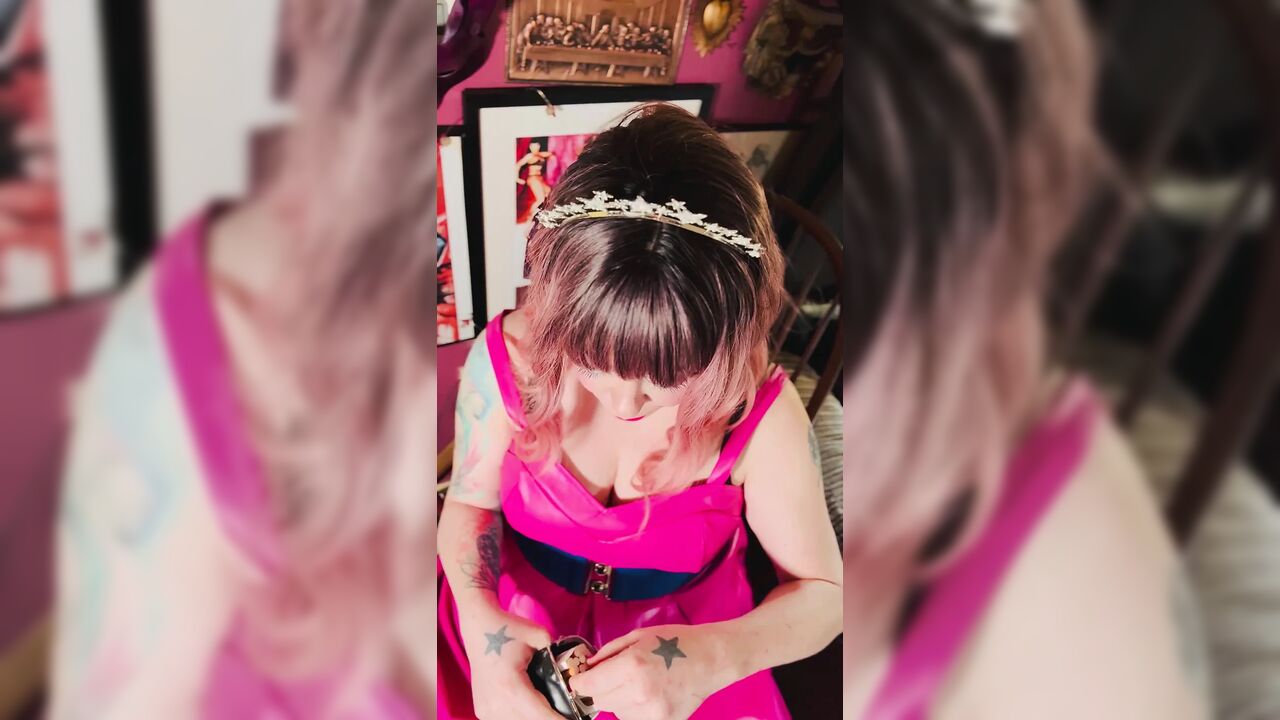 Tina Snua Is Stunning In Pink Leather & Chain Smoking - BBW OMI OME Snap Inhales Drifting Smoke