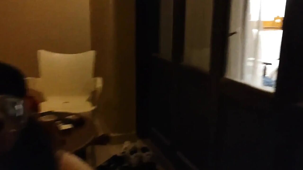 Risky Blowjob at Egypt Hotel Balkony and Shower After Cum in Mouth