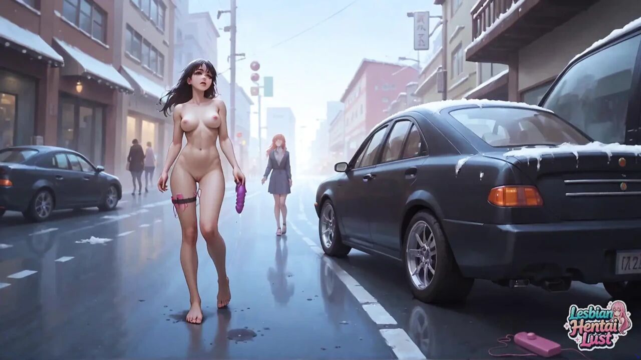 A Snowy Lesbian Stroll with Digital Temptation - Dirty XXX!