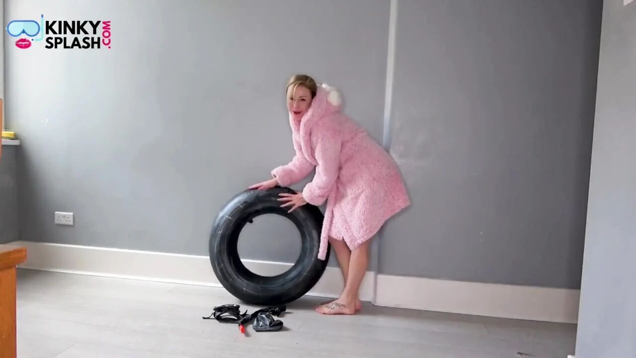 Riding the Rubber Inner Tube in Snorkel Gear
