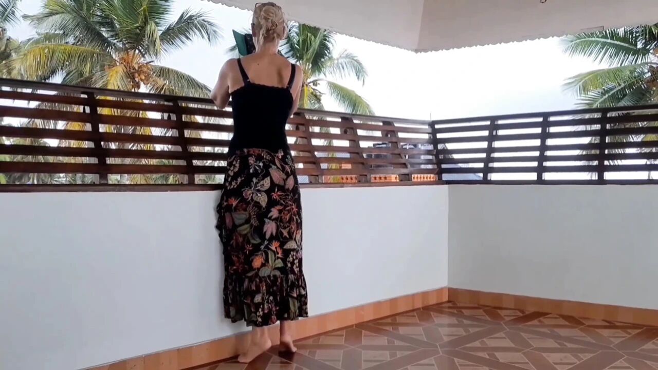 Mature Blonde Wife Enjoying Sun