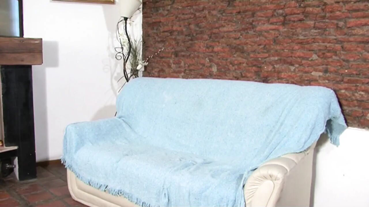 Milf with glasses fucked hard on the couch