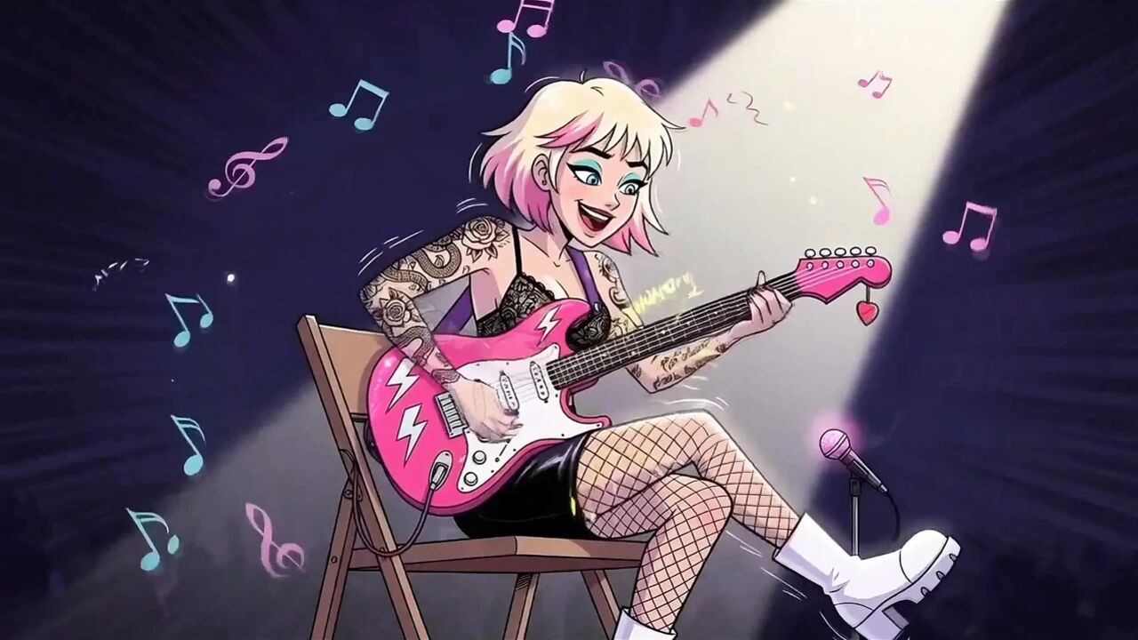 AI Girl Guitarist: Live Performance