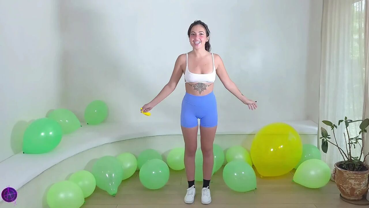 Sit to Pop Balloon Workout with Mira Luv 4K