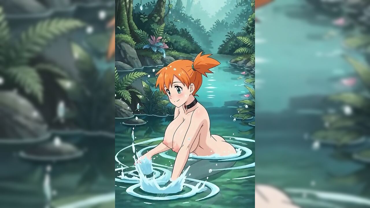 Slutty Big Breast Misty in the Wild with Her Tight Bald Pussy Out