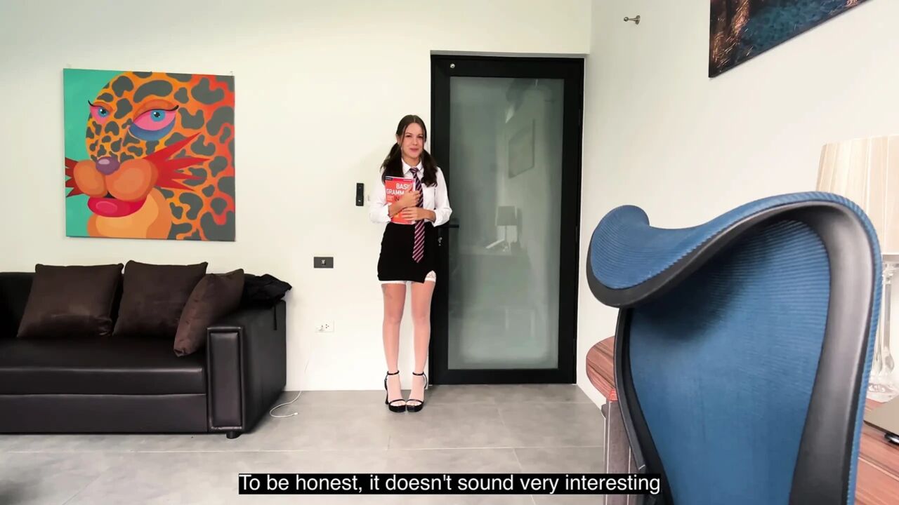 I'm doing my schoolgirl stepsister's homework. Now I can fuck her whenever I want.