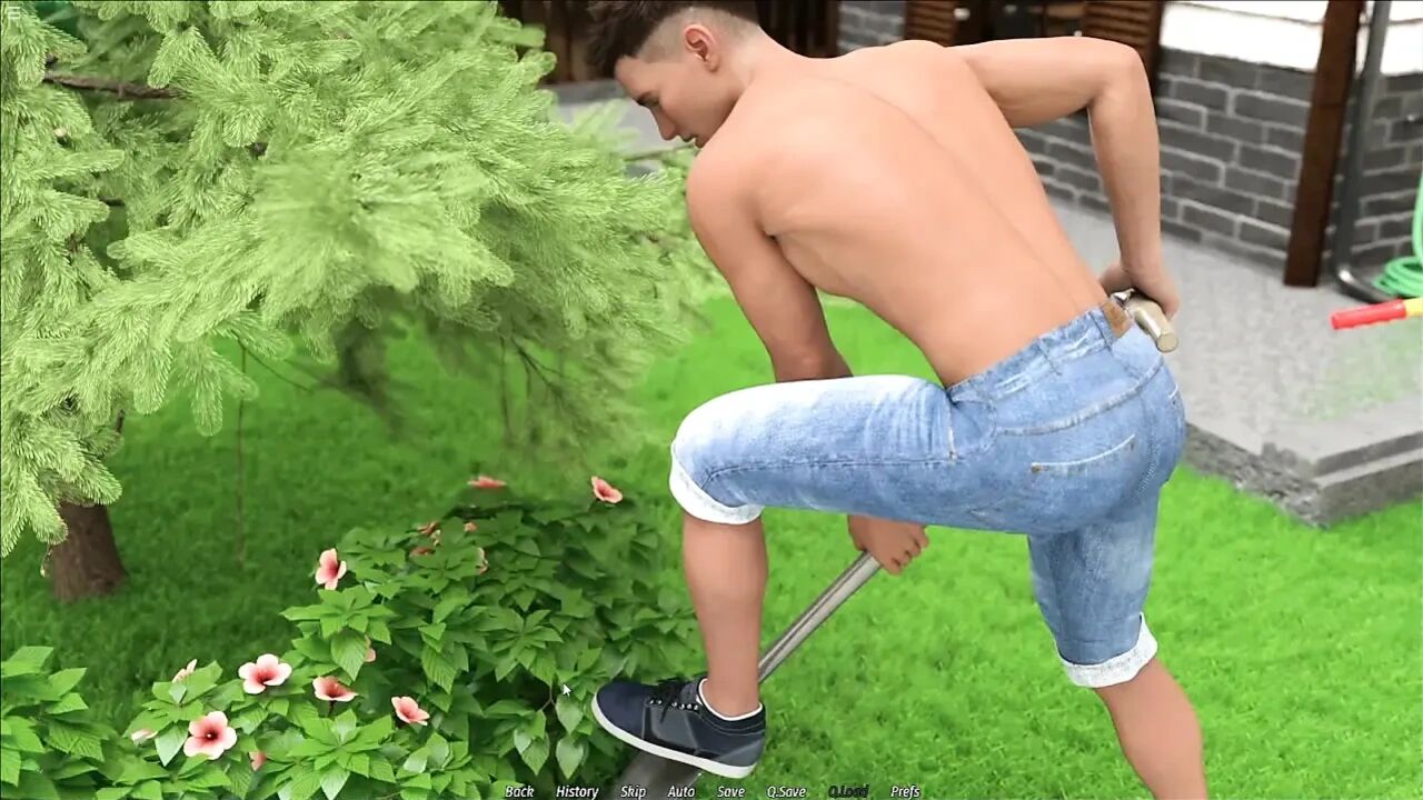 Stepmom And Stepsister Teasing Alex With Her Boobs And Big Ass While He Doing Gardening