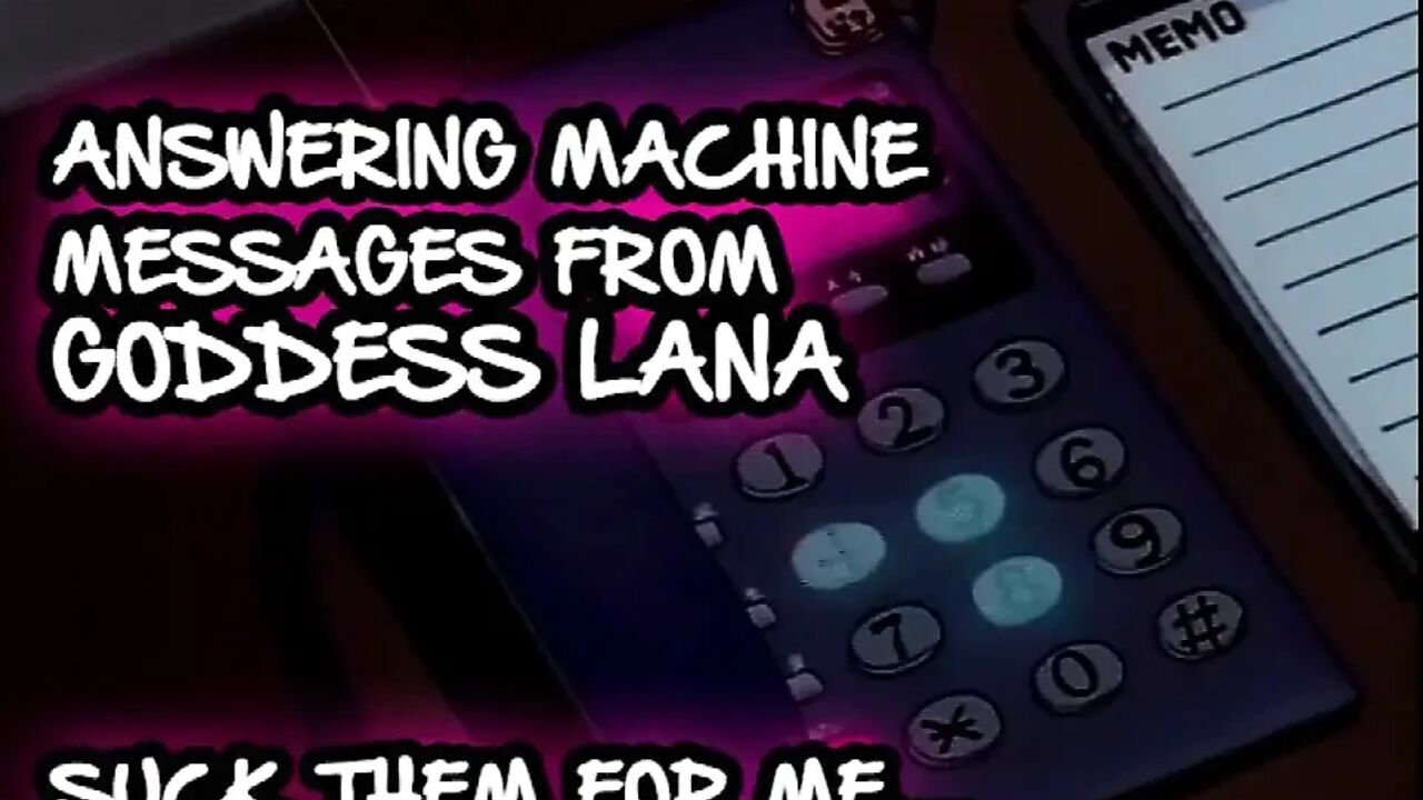 AUDIO ONLY - Answering machine messages 1 suck them for me