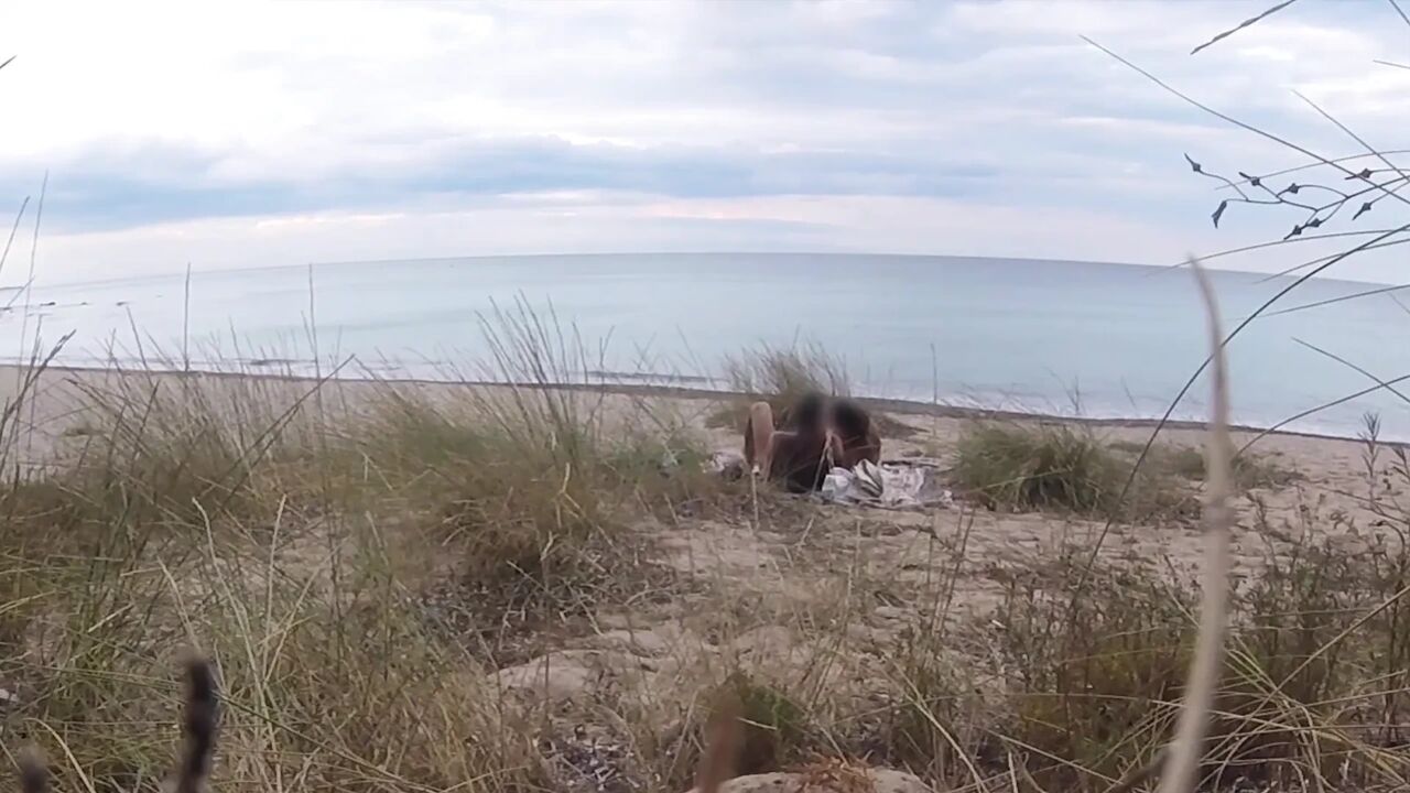 French Teacher Slut Blowjob Amateur on Nude Beach Front Stranger with Cumshot - Misscreamy