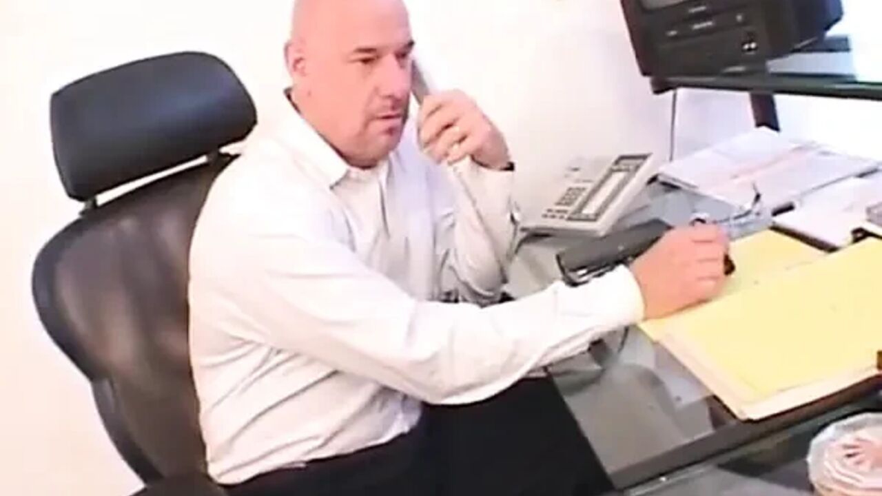 Brunette Babe's Steamy Office Fingering and Fuck Session