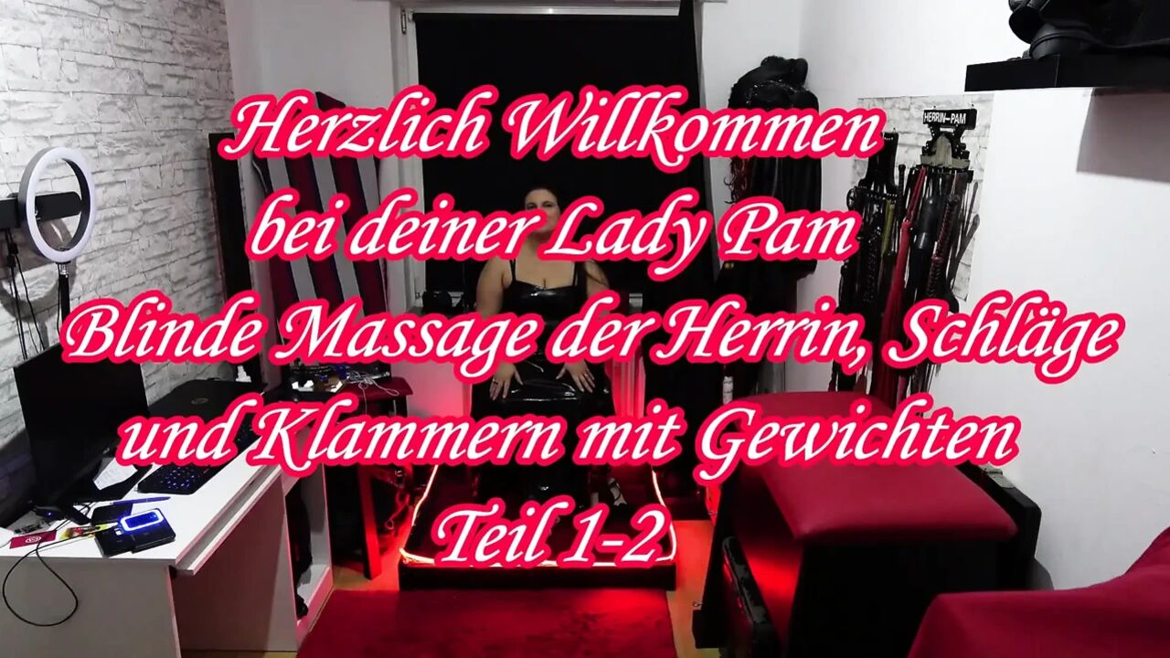 Blind Massage From the Mistress, Beating and Clamping with Weights Part 1-2.