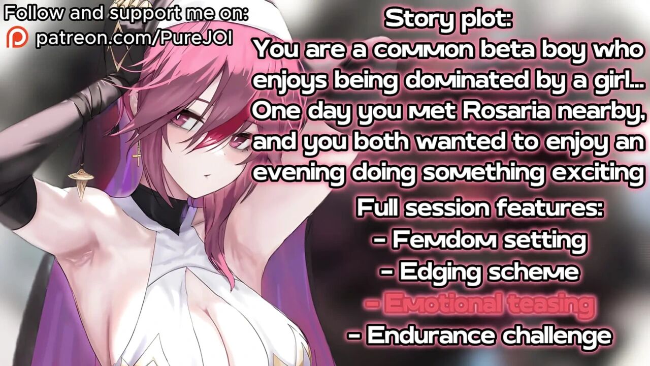 Rosaria from Genshin Impact makes your cock suffer (Edging JOI)