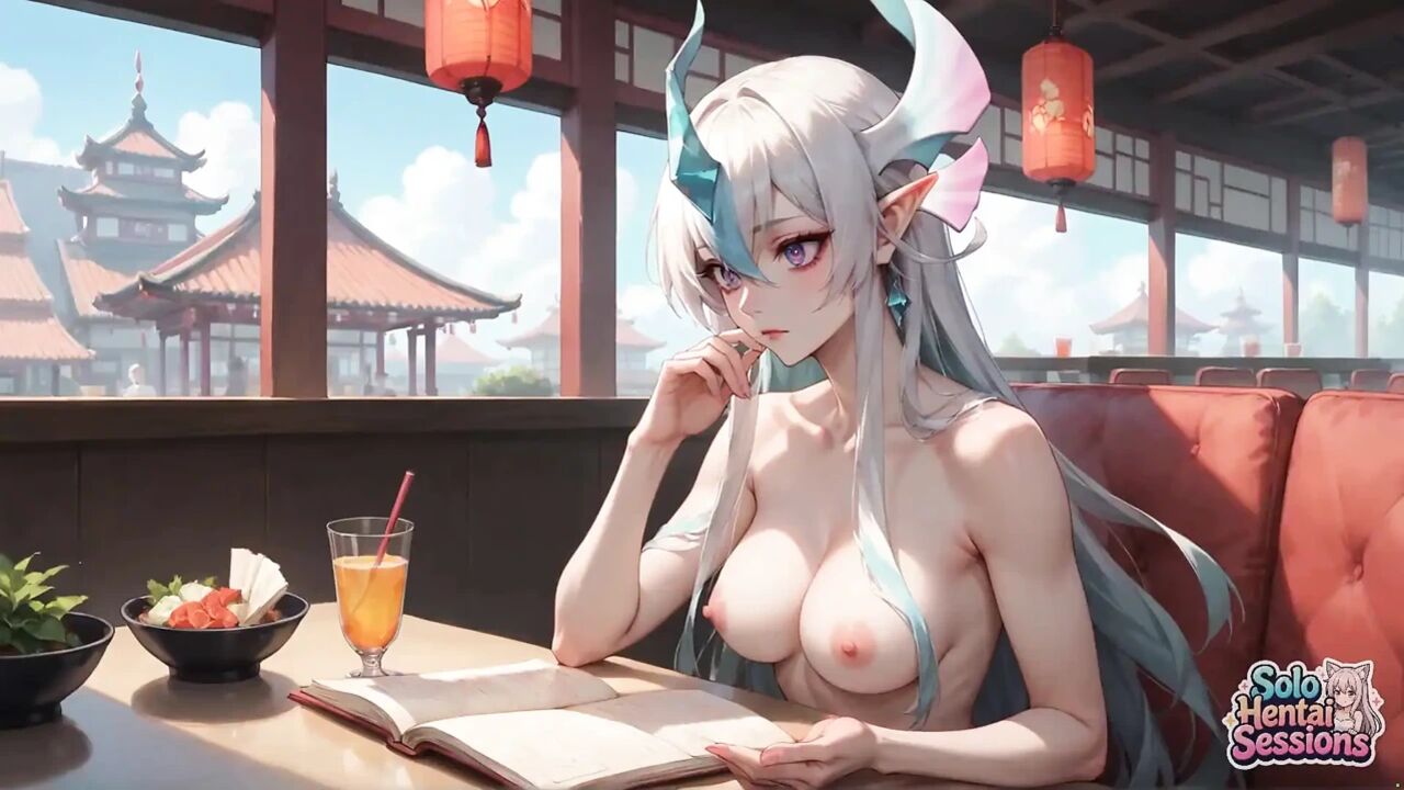 Sunlit Sip & Secret Thoughts: Solo Elf's Café Intimacy