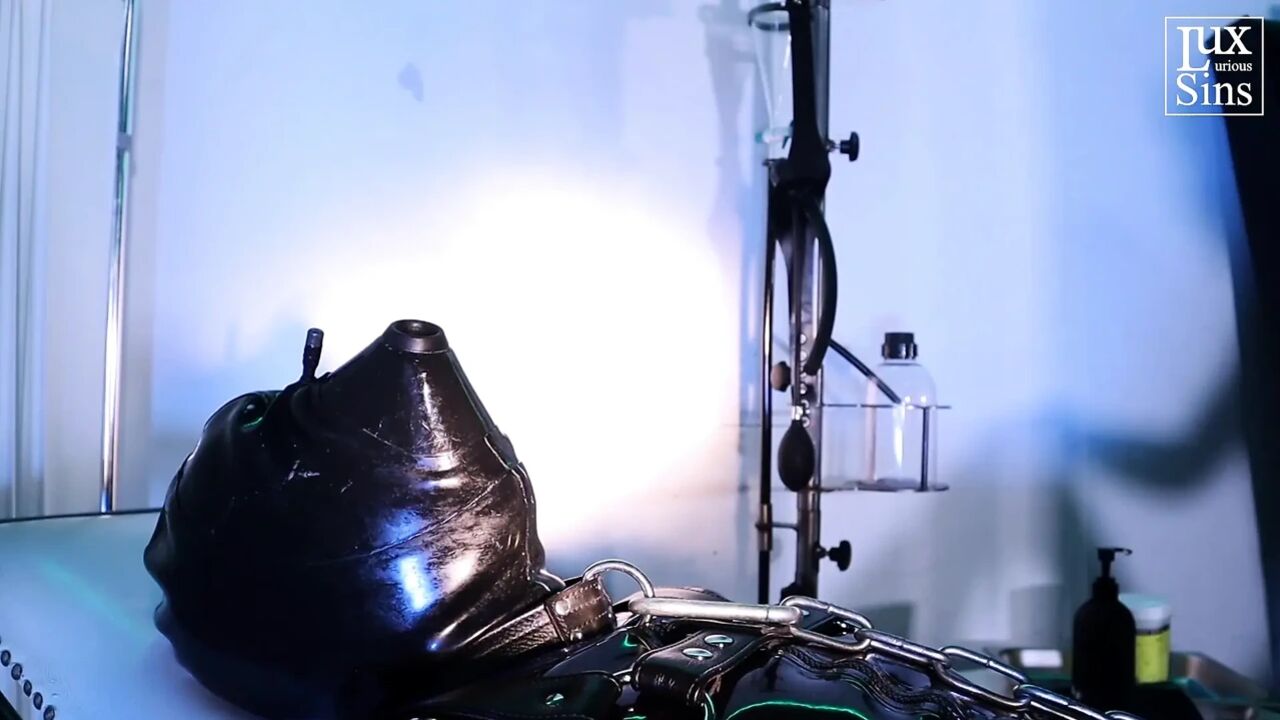 Rubber Toy Chained in Bondage for Mistress - Miss Vera Violette & JJ Graves