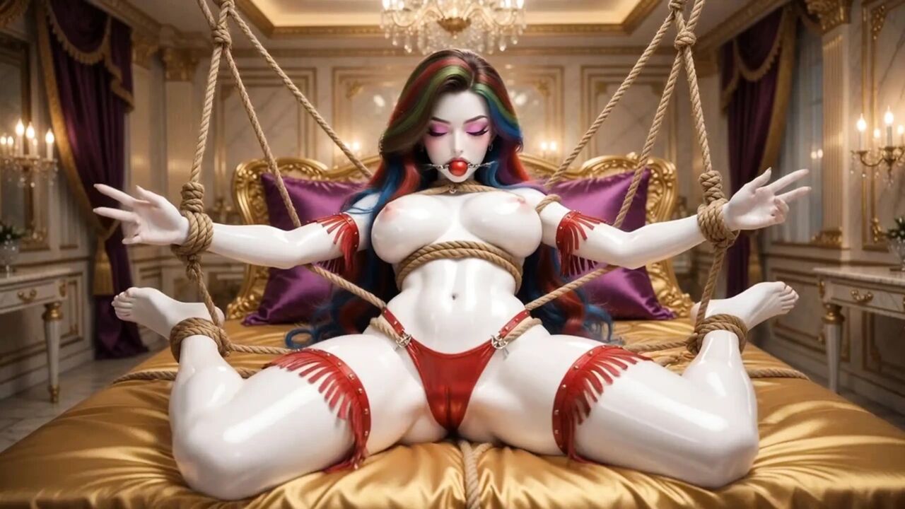 Mature Cowgirl Silicone Doll Rope Bondage Ahegao 3D