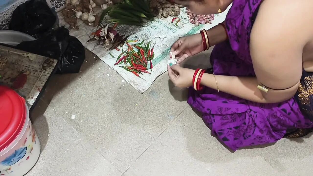 Indian housewife hard-core sex in kitchen room by her husband's friend