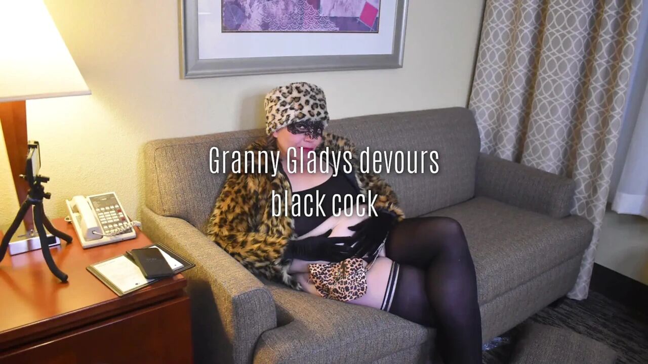 Granny Gladys Devours Black Cock