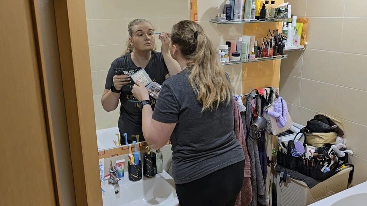 Watching My Wife Get Ready… She Looks so Good - Mirror Makeup Routine