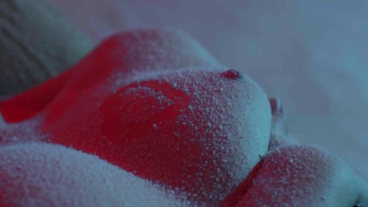 Snow Falling on My Tits and Pussy - Softcore Christmas Tease Closeup