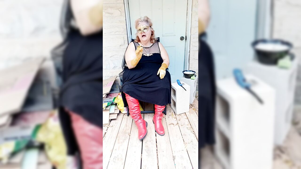 Bat Girl Is Taking a Smoke Break in Her