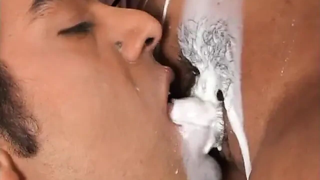 Horny dark haired slut and her slave