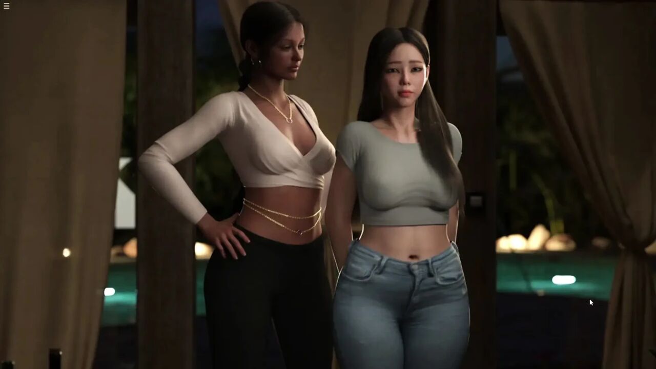 Three Lesbian Girls Having Fun Touching Boobs And Ass