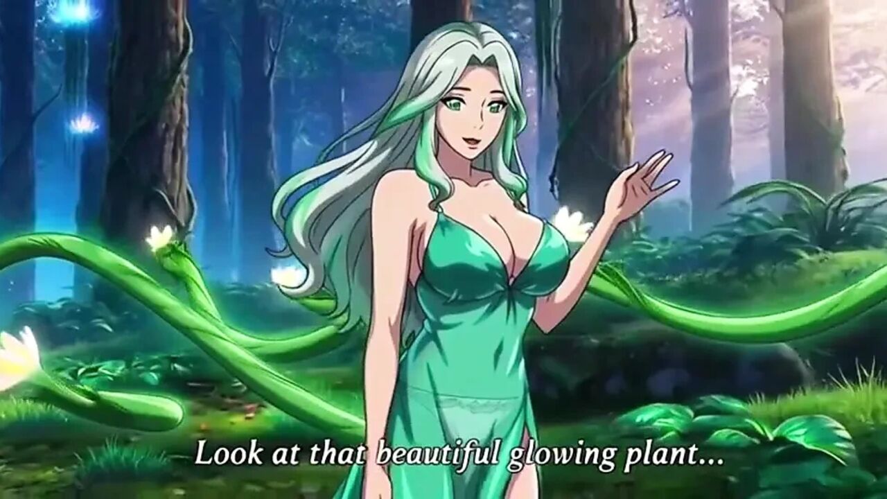 Sensual Forest Fantasy Vines Squeeze Her Big Boobs and Hips