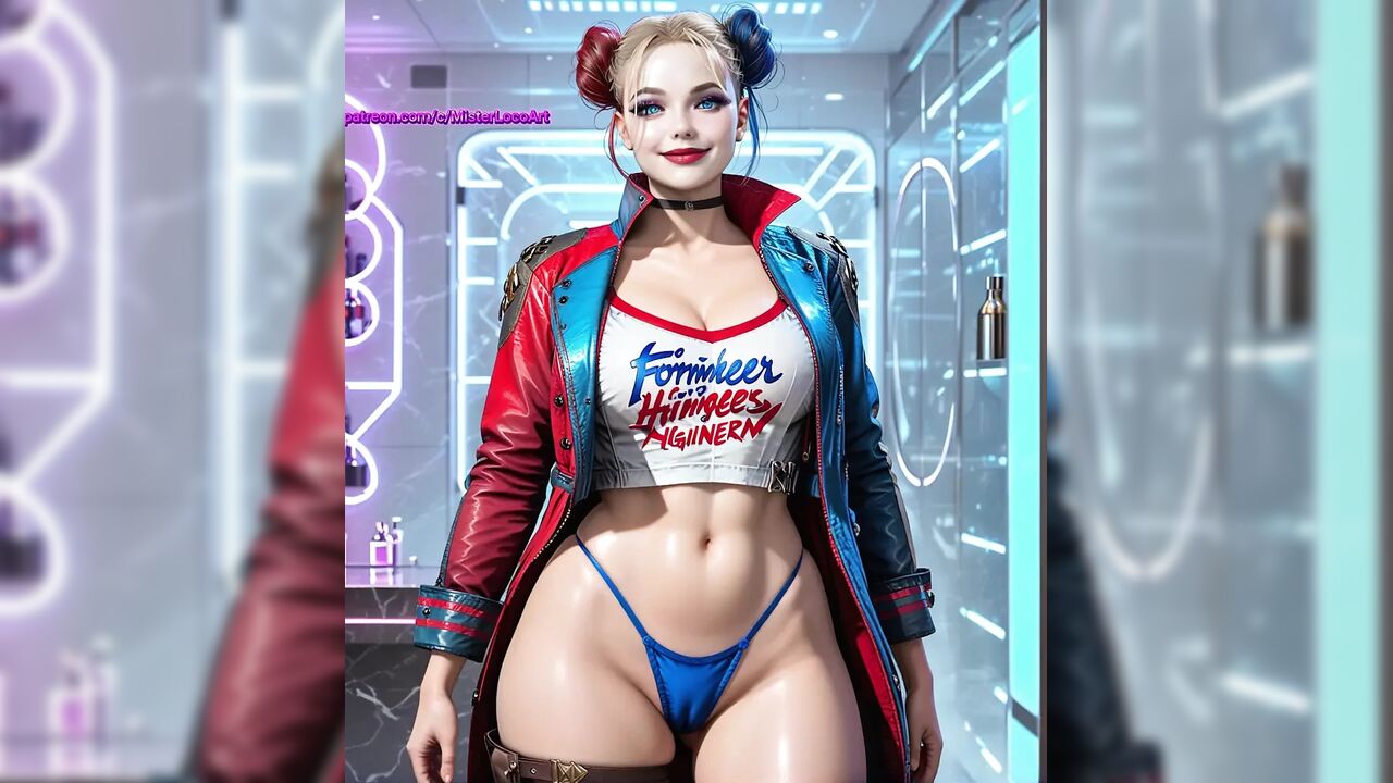 Beautiful Harley Quinn Busty Sensual Hentai Art