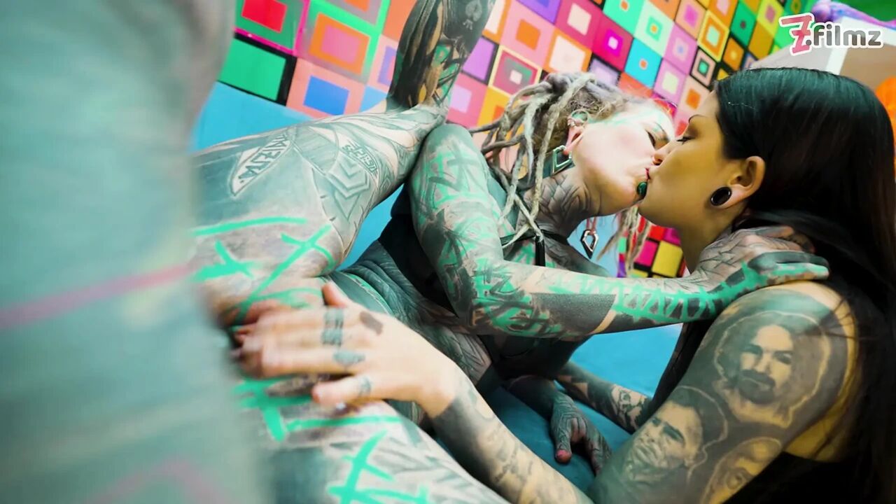 Goth and Hippie Chick Love Getting Anal Fucked and Facial Cumshots