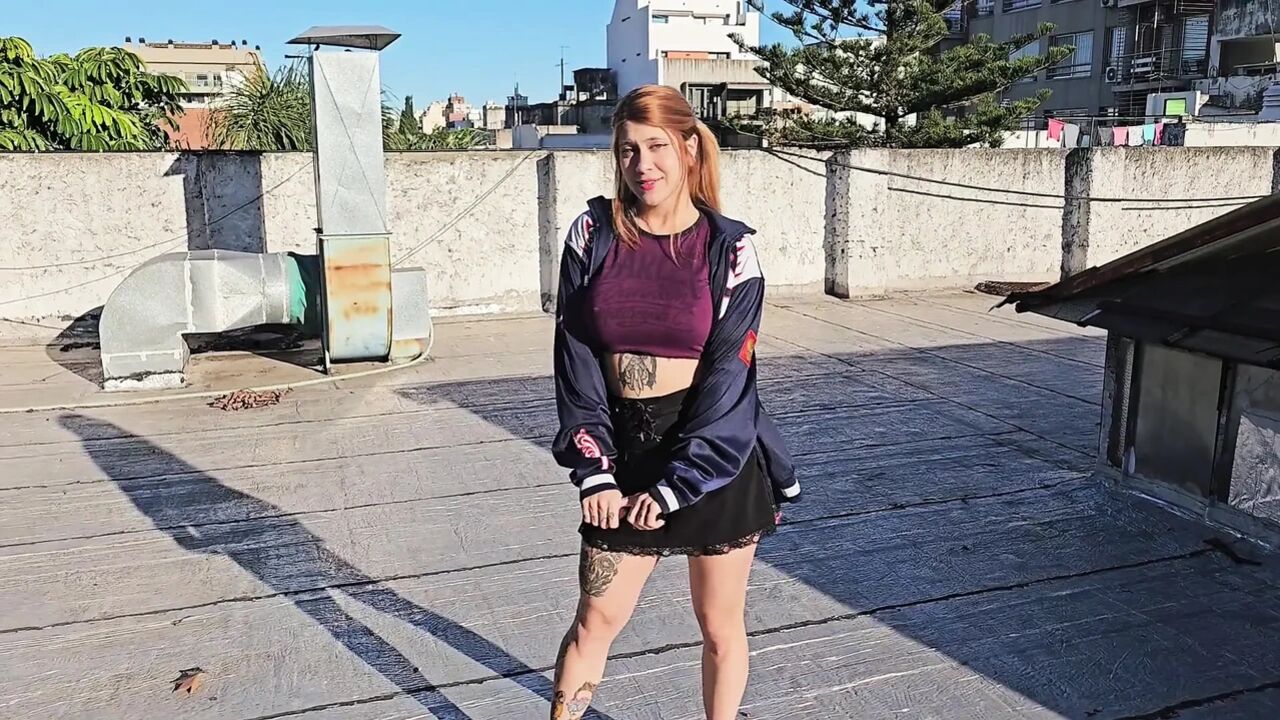 Almost Caught having Sex with Shameless Big Boobs Girl on Public Terrace