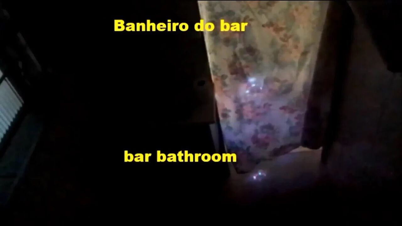 Naughty Girl Enters the Men's Bathroom of the Bar!