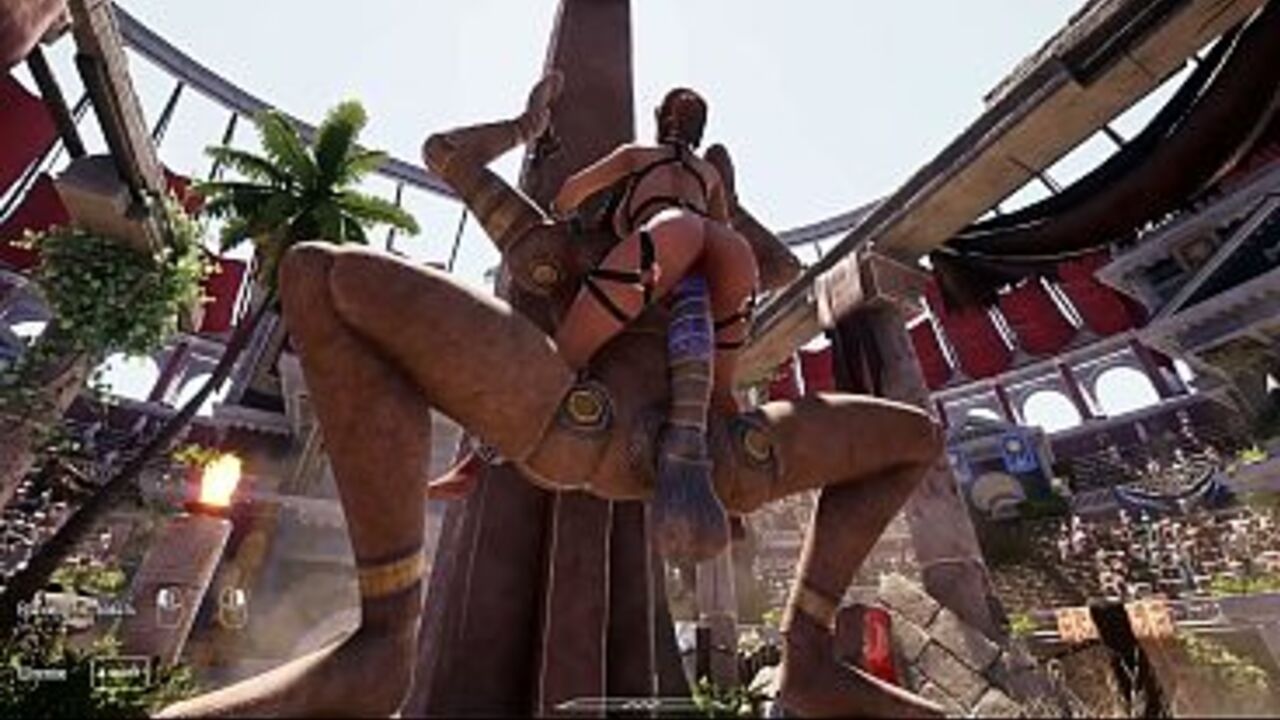 Lara Croft was impaled on this two-meter dick in front of 1,000 spectators.