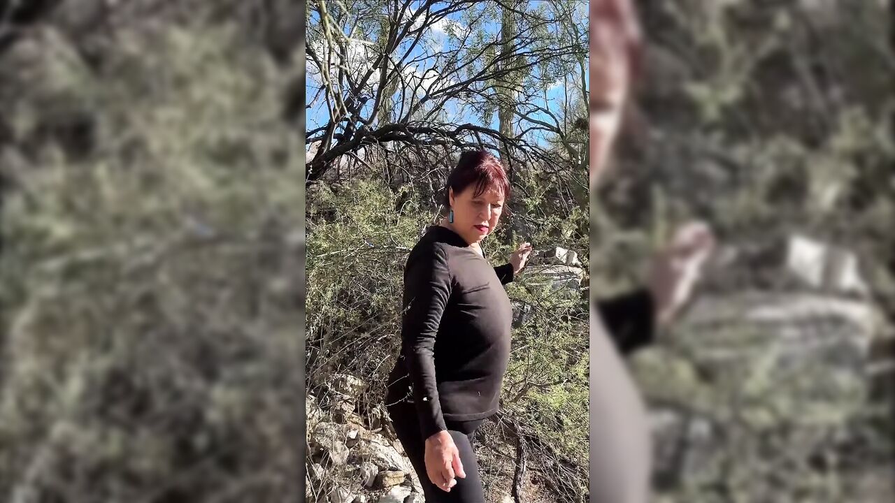 Masturbating My Hairy Pussy While Exploring Nature