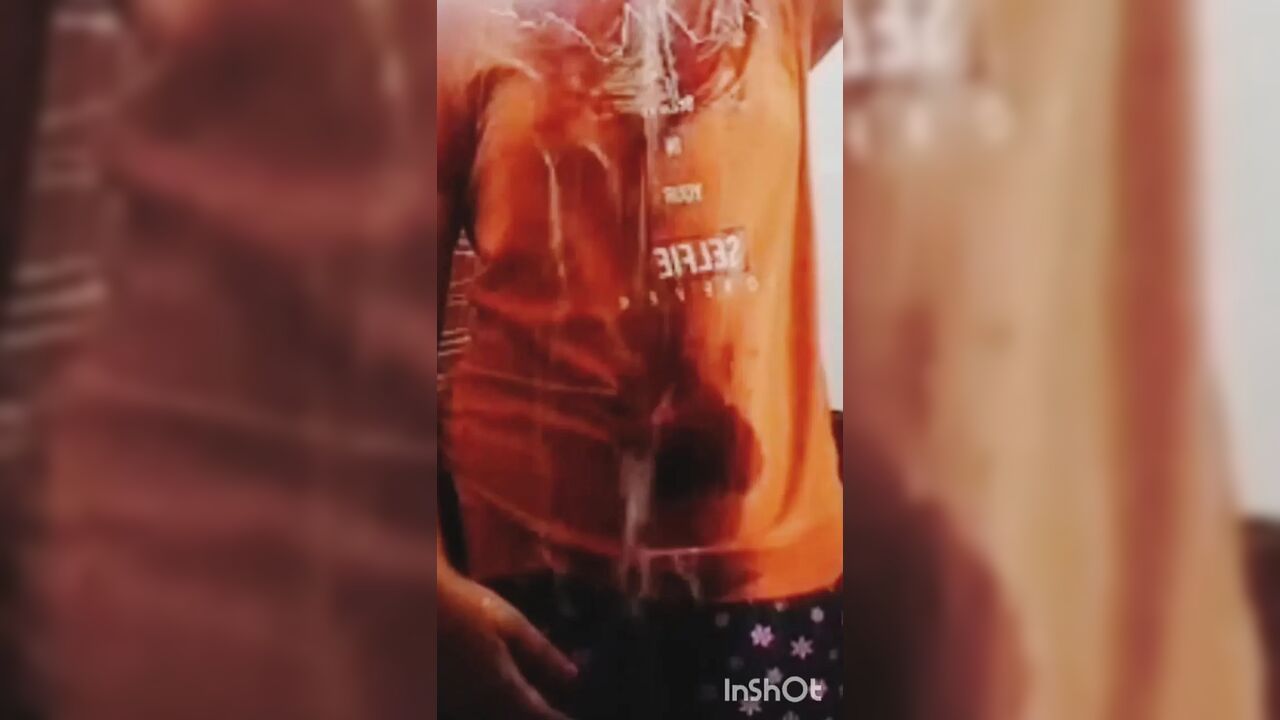 Indian Desi village girl caught masturbating while taking bath