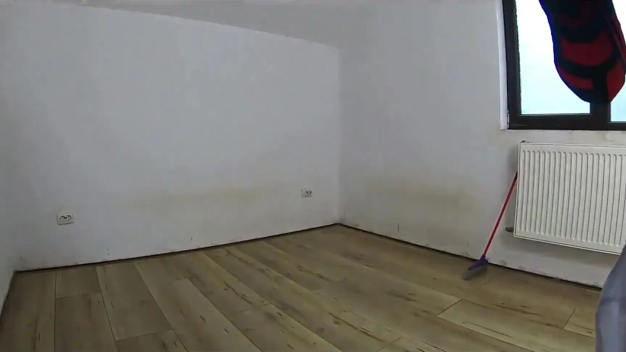 Nympho Maid Masturbates with Broom & Mop While Cleaning an Abandoned House