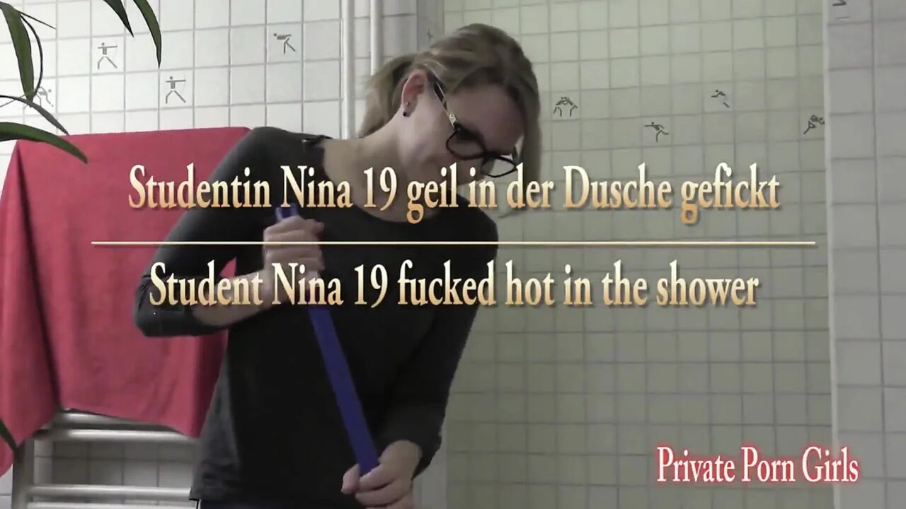 Student Nina 19 Fucked Hot in the Shower