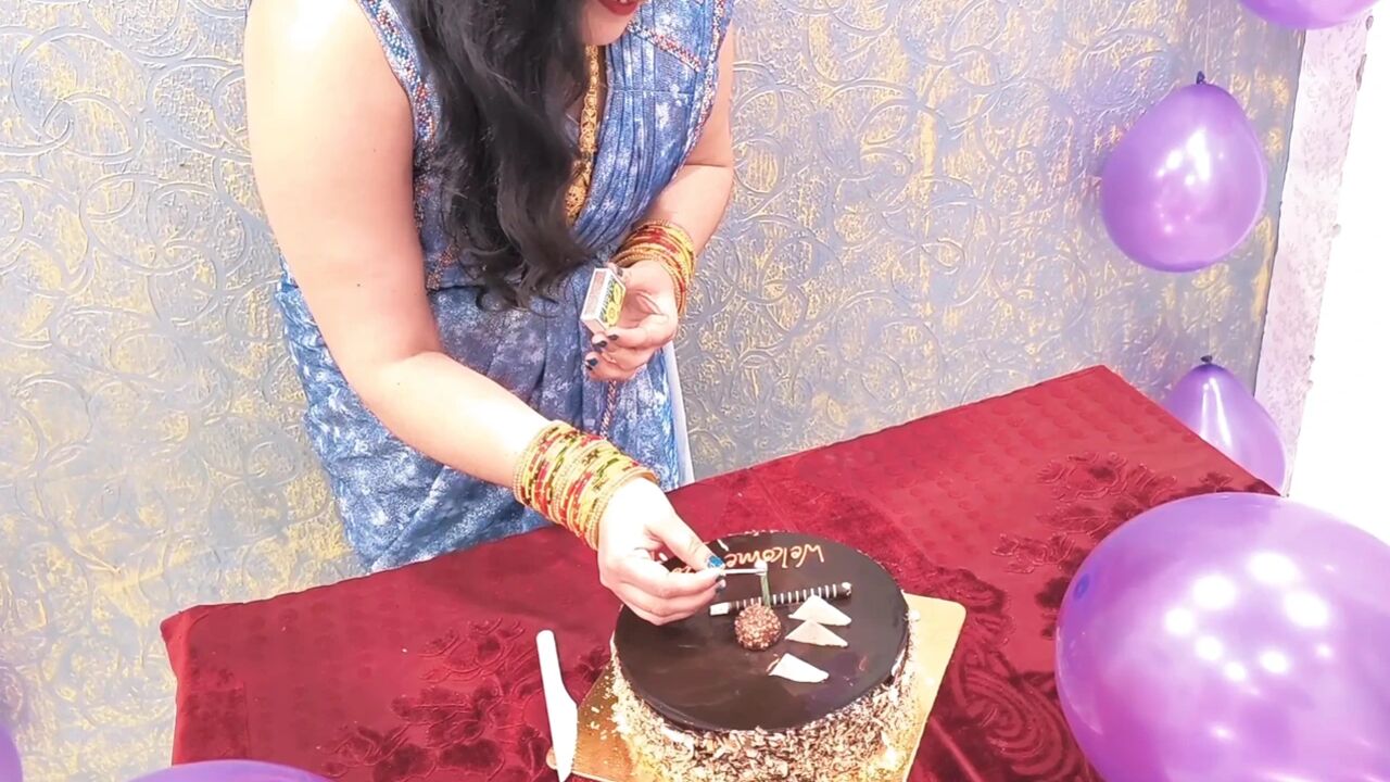 New year celebration with rosser fero chocolate cake