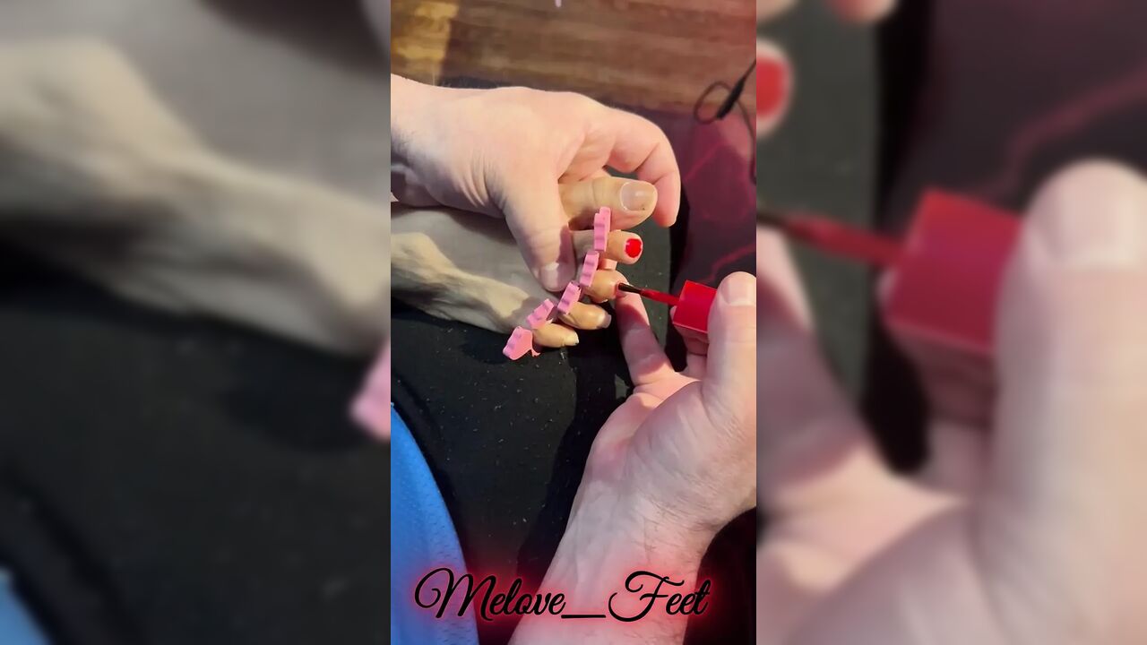 Painting her 4.5 Size feet