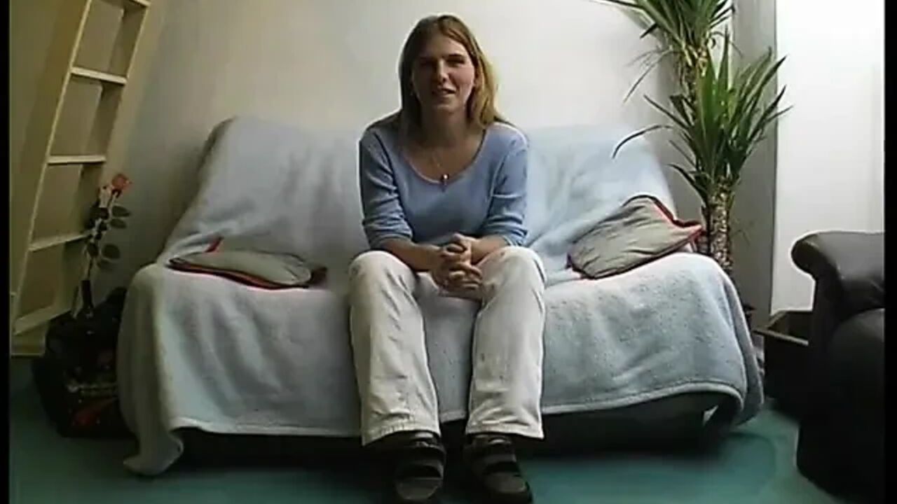 Blonde teen with round ass and nice natural tits masturbating solo
