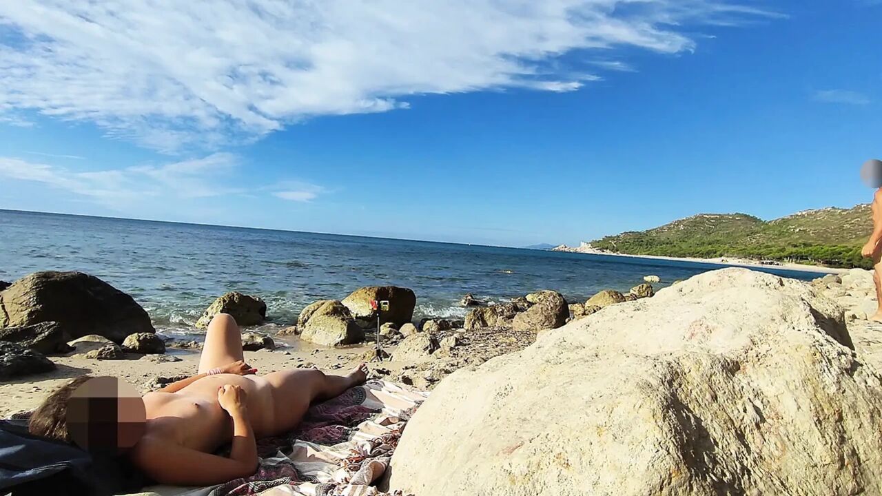 Strangers Caught My Wife Touching and Fucking My Big Cock on a Nude Beach