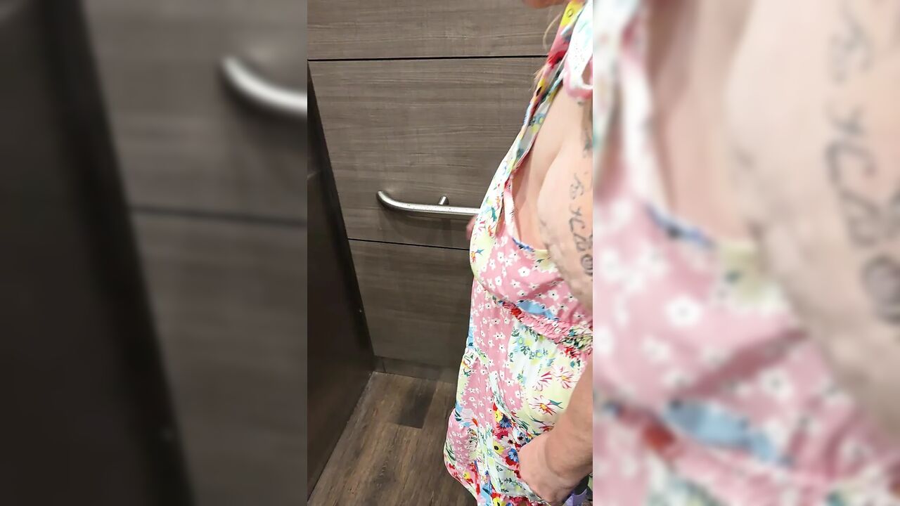 Naughty Elevator Ride Will She Get Caught?