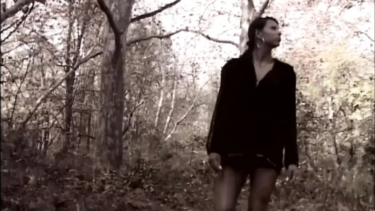 Young Black Woman with Nice Tits Fucked in the Woods by a Big Cock and Cumshot in Mouth