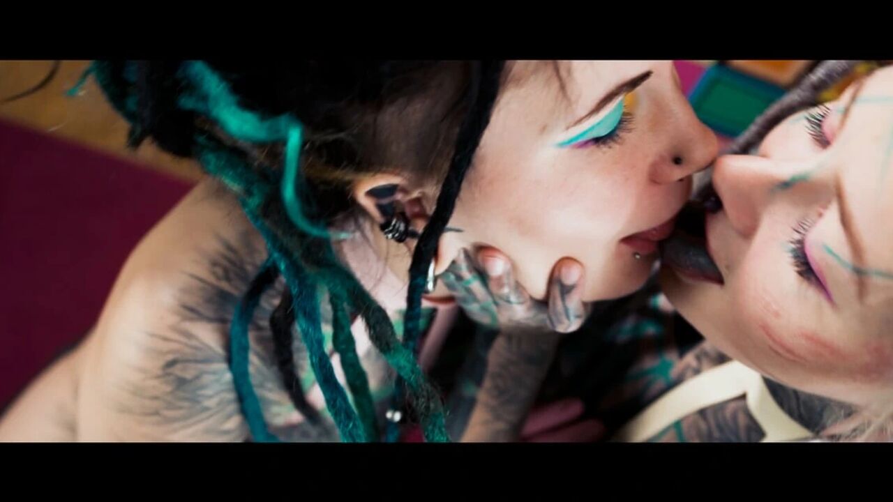 Cinematic Double Blowjob with Two Tattooed Dreadheads