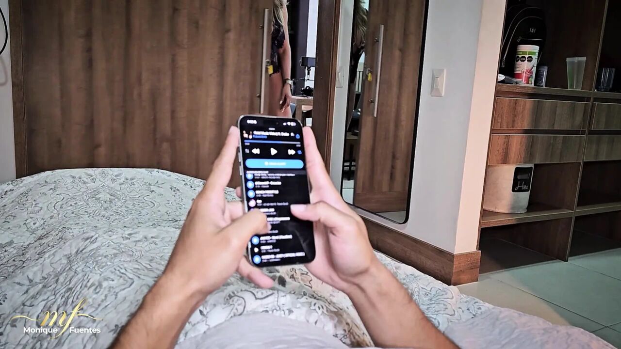 Mature stepmother is filmed by her stepson while he fucks her - Monique Fuentes .