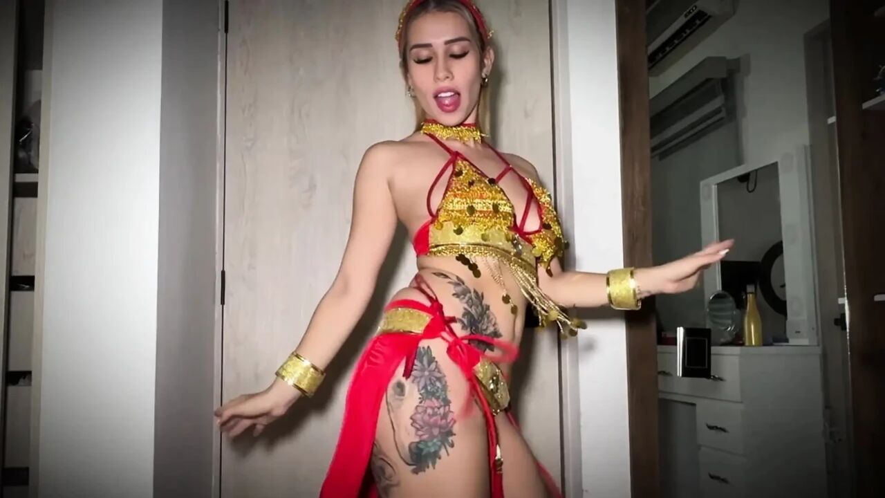 Beautiful horny Arab rides up the ass on a big white cock