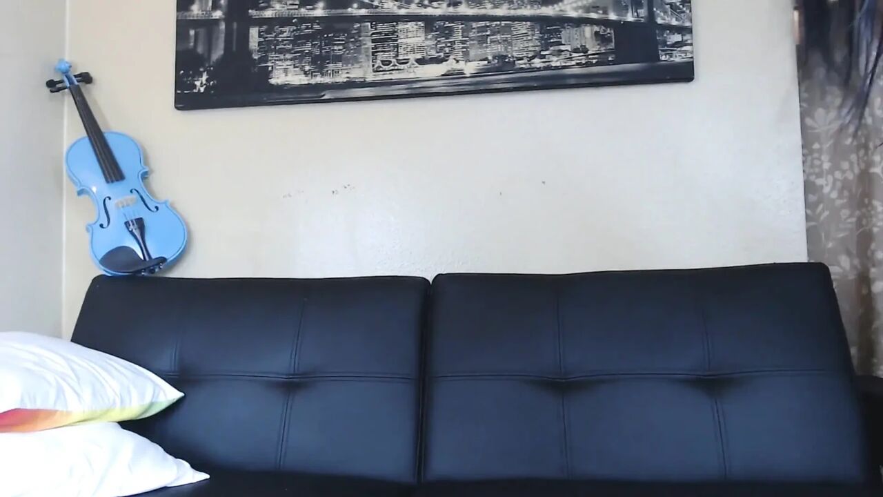 Tiny black miniskirt tease