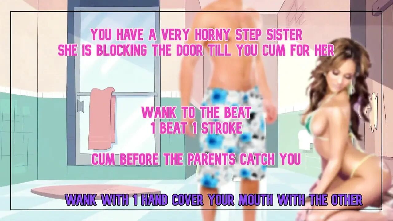 AUDIO ONLY - Your horny Step Sister wont let you leave the restroom till you cum for her