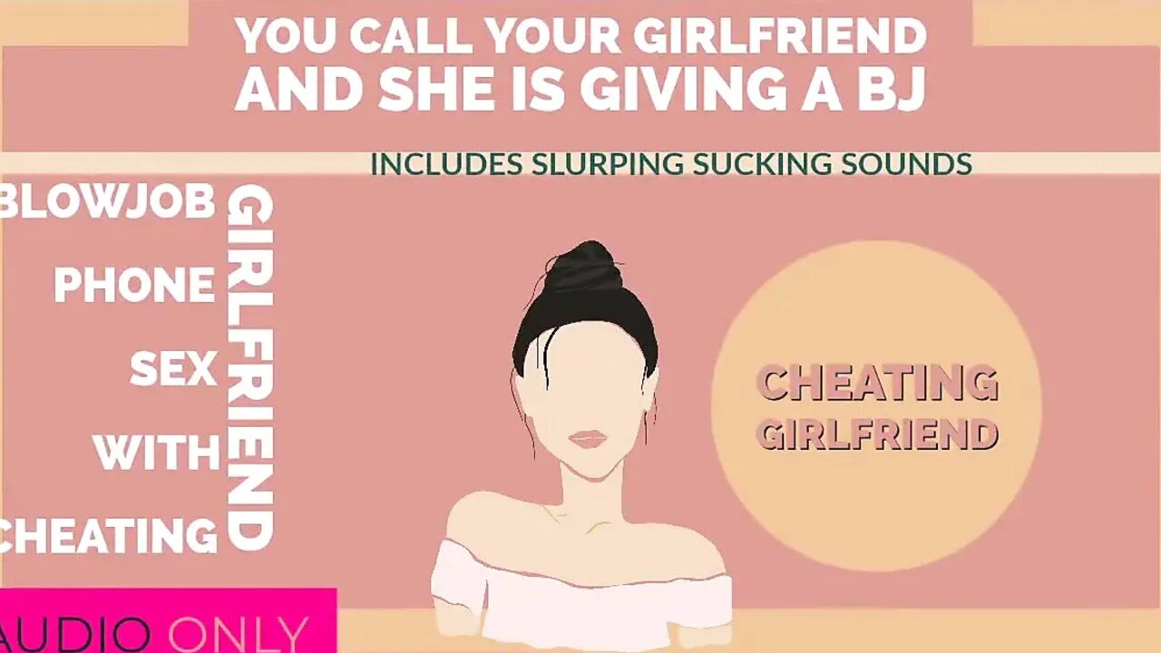 AUDIO ONLY - Cheating girlfriend phone sex talks to you while giving your friend head