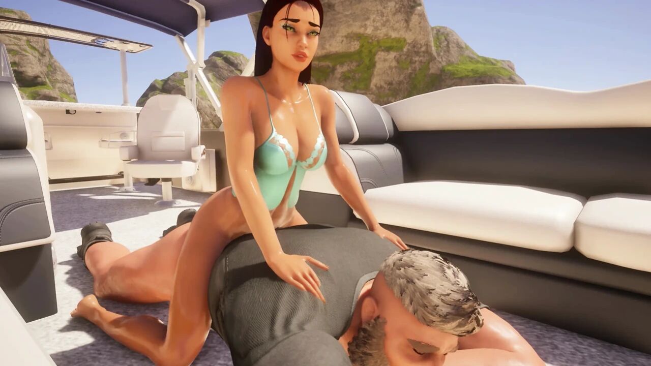 Hot girl fuckd on a boat 3D Hentai