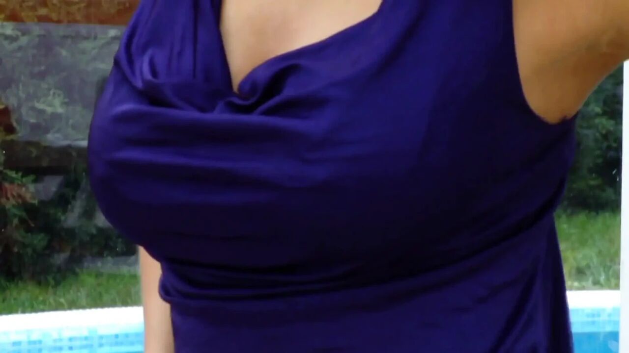 Indoor poolside fuck before skinny dip